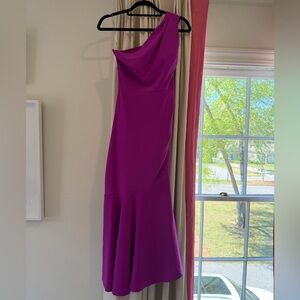 Sachin + Babi Vibrant Fushia One-Shoulder Dress Size 2